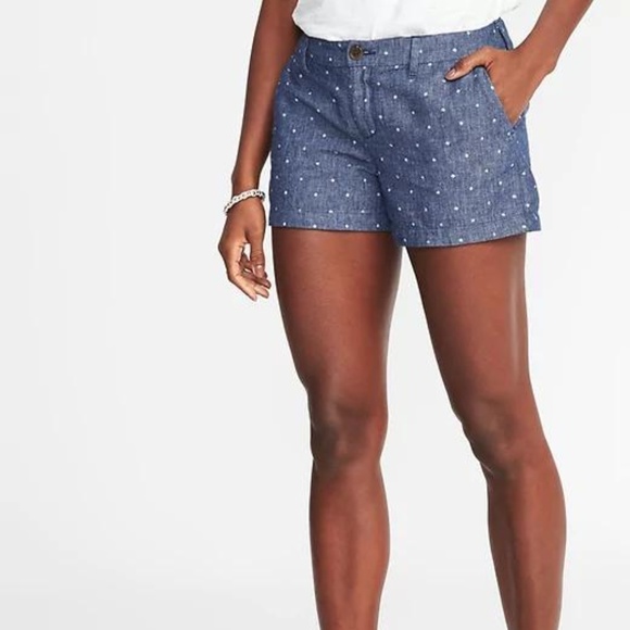 Old Navy Pants - Relaxed Mid-Rise Linen-Blend Everyday Shorts